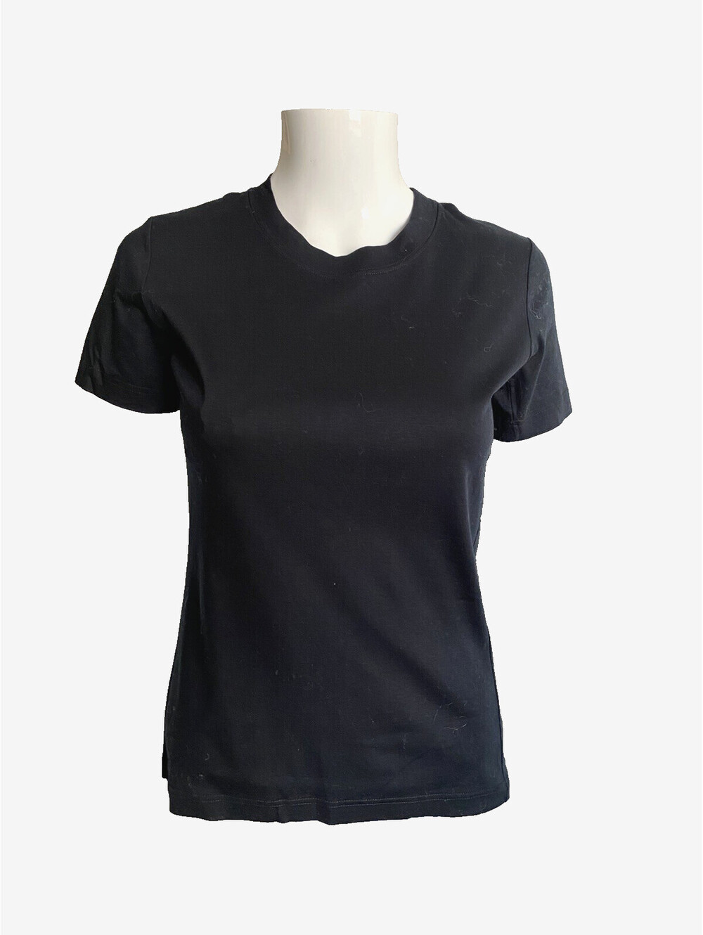 Louis Vuitton Navy Blue Short Sleeve T‑Shirt with Metal Stud Tie Detail S Small